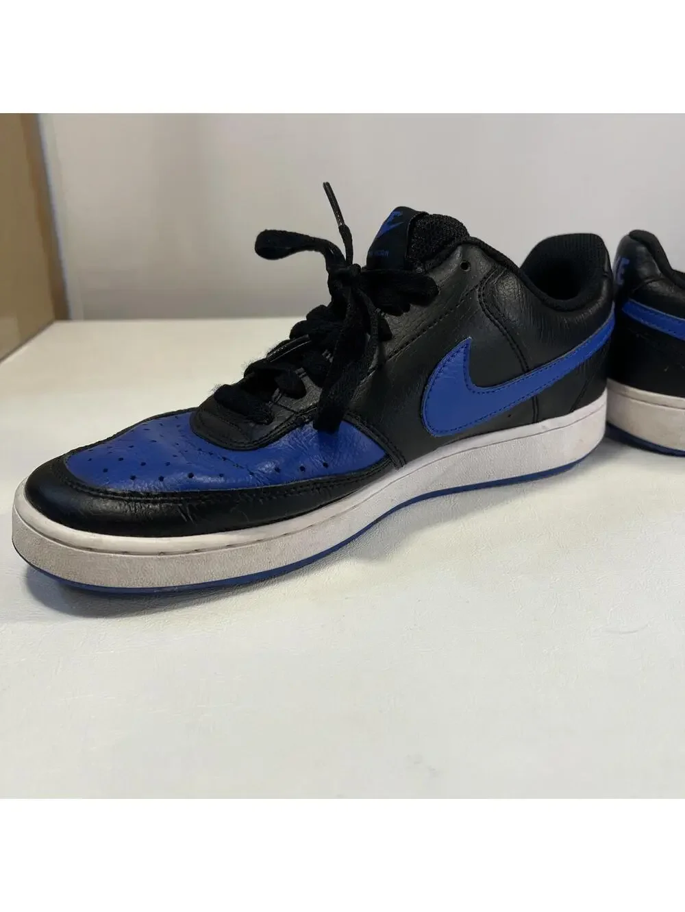 Nike Court Vision Low Men's Sneakers Black/Blue Size 10